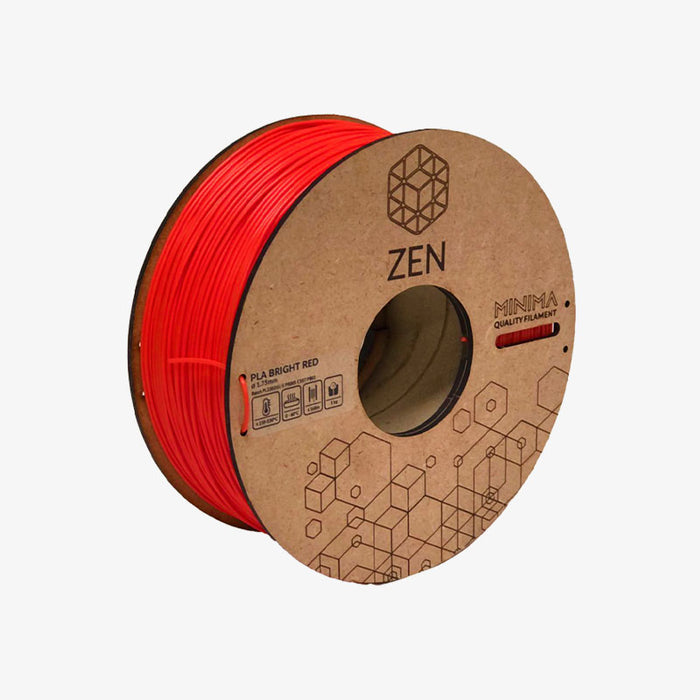 Zen Minima Bright Red PLA Filament (1.75mm)